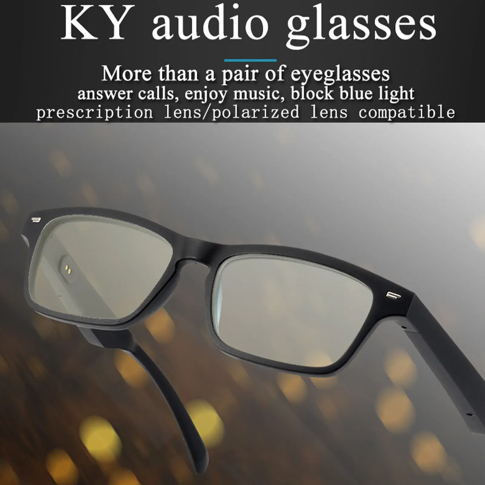 Cuffie 2021 pro smart bluetooth 5.0 occhiali da sole rumore di cuffia cancellante microfono aperta lenti antiblue ad alte prestazioni