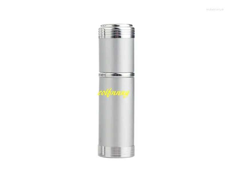 収納ボトル1200pcs/lot 5mlポータブルアルミニウム補充可能な香水ボトルスプレー空の化粧品コンテナアトマイザーゴールドシルバー