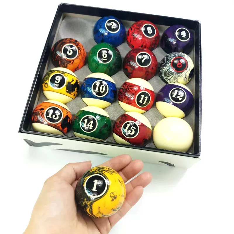 XMLIVET Senaste 508mm5225mm5725 harts biljard poolbollar 16st full set tabell högkvalitativ nio boll cue bollar 240315