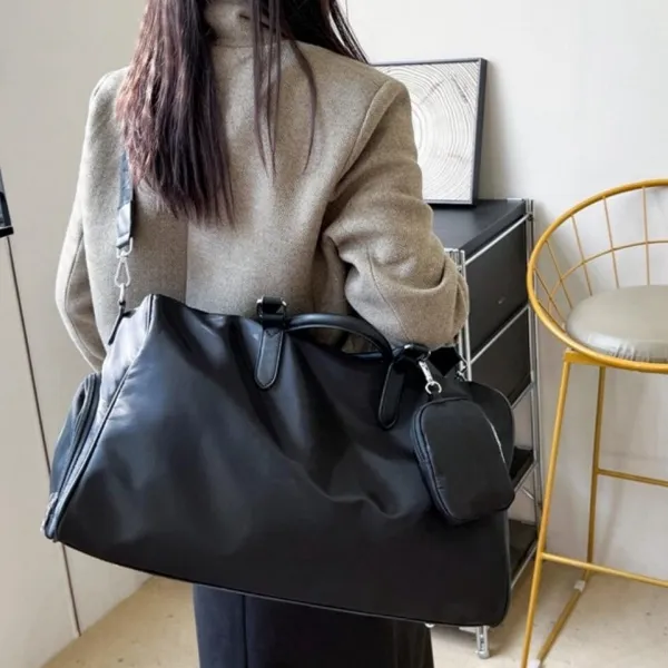 Top Luxe schoudertassen Keepall Reistas mode grote handtassen reizende bakkenontwerper mannen en vrouwen echte lederen zwarte bagagetassen