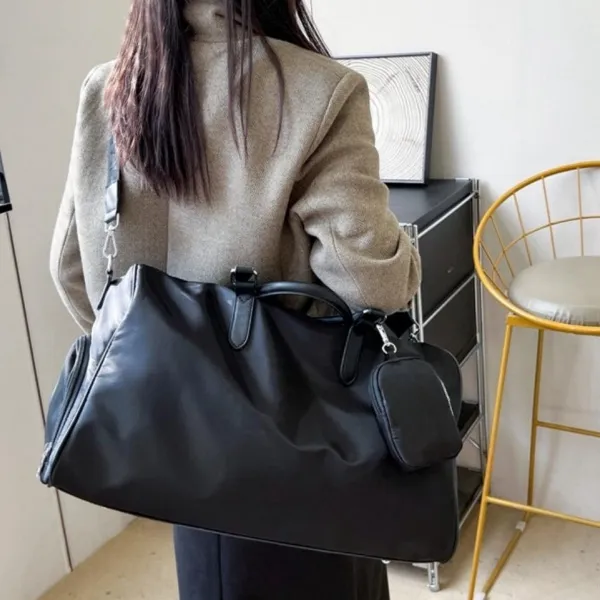 최고 럭셔리 숄더 가방 Keepall Travel Bag Fashion 큰 핸드백 여행 여행 토트 디자이너 남자와 여자 진짜 가죽 검은 수하물 가방