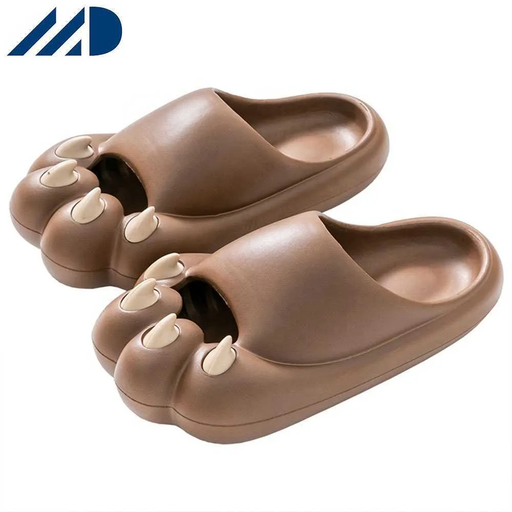 HBP Non-Brand Factory Direct Sale Summer Outdoor Wear Home Indoor Thick Soled Non Slip Womens Cute Cats Paw Toe Slippers