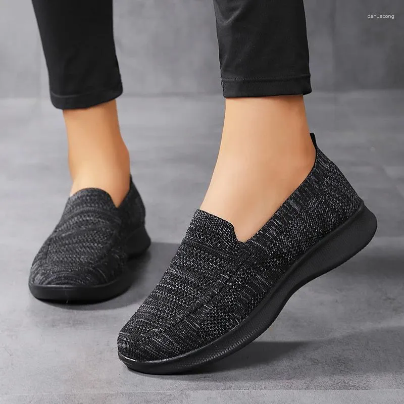 Wanderschuhe Mesh Atmungsaktive Turnschuhe Frauen Licht Komfortable Slip Auf Flache Beiläufige Damen Loafers Socken Zapatillas Mujer