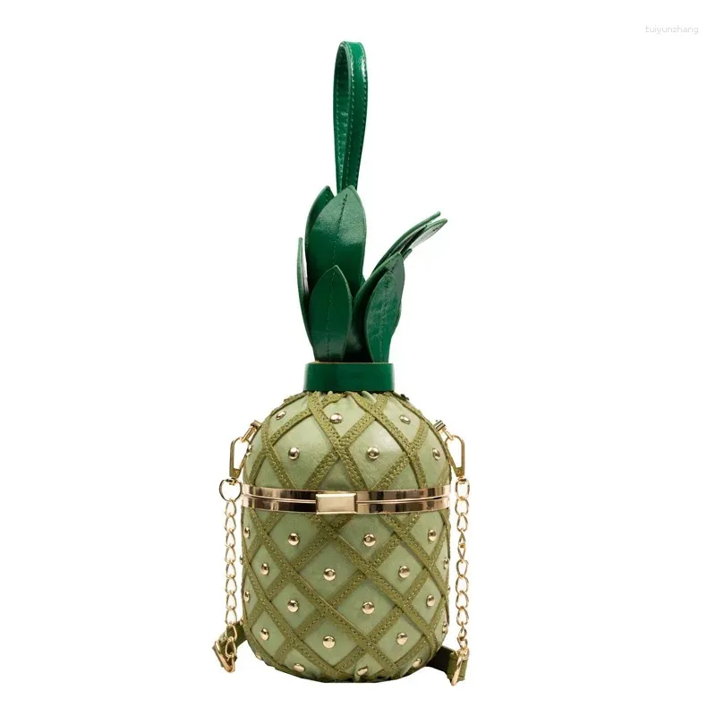 Kvällspåsar ananasform för kvinnor handväska bolsa feminina axel messenger väska lyxhandväskor designer b008