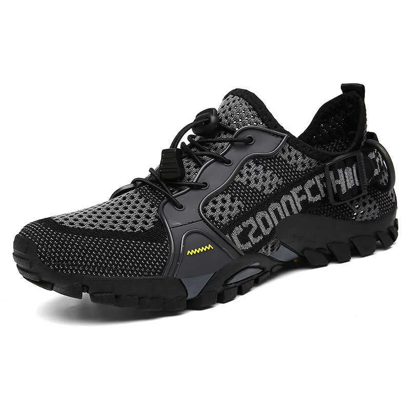 Icke -märke Yoris andningsbara nät Non Slip Lightweight Casual Sneakers Trail Running Shoes