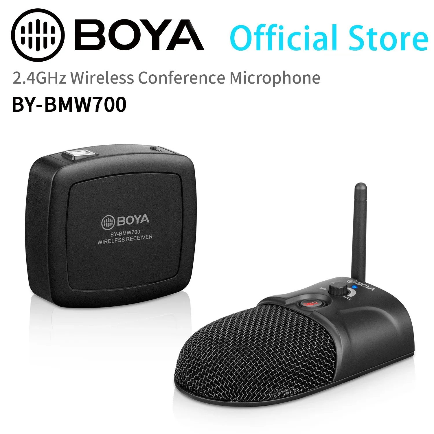 Microfoni BOYA BYBMW700 Microfono USB wireless per riunioni professionali da 2,4 GHz per conferenze, seminari, eventi aziendali, conferenze, discorsi