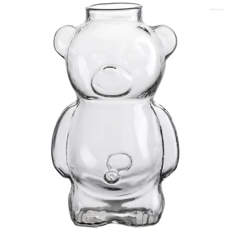 Vinglas Cartoon Bear Shaped Coffee Mug Glass Cup Cocktail Novelty Juice