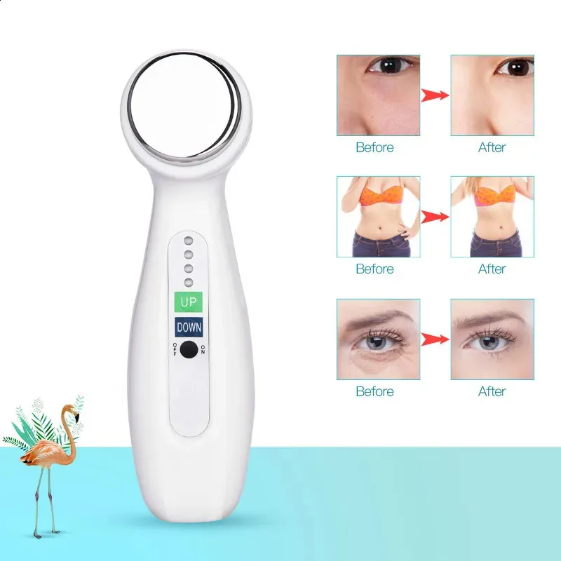 1MHz 3MHz Electric Ultrasonic Face Cleanser Massager 7 Colors Pon Sonic Lifting Skin Care Anti Aging Wrinkle Removal 240312