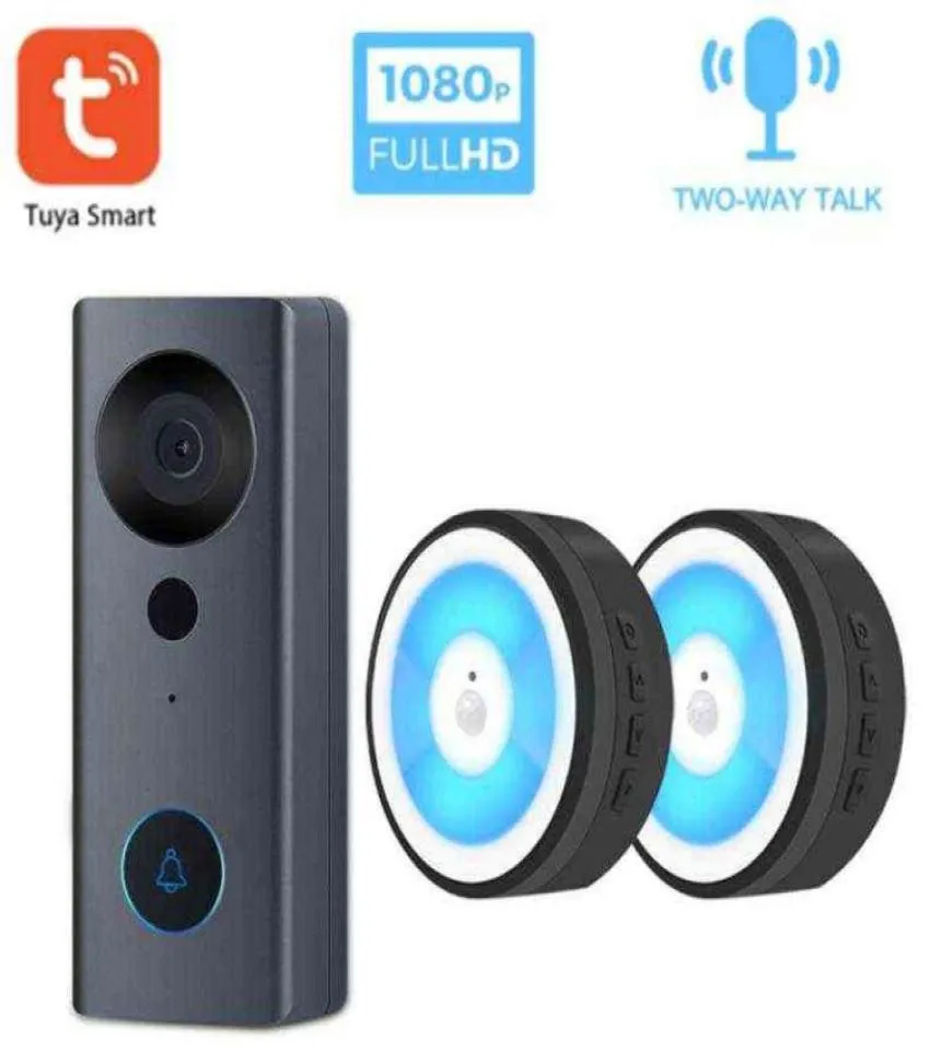 Trådlös smart wifi dörrklockkamera telefonvideo dörr visuell ring dörrklock intercom med pir natt vision hem säkerhet kamera h1114664950