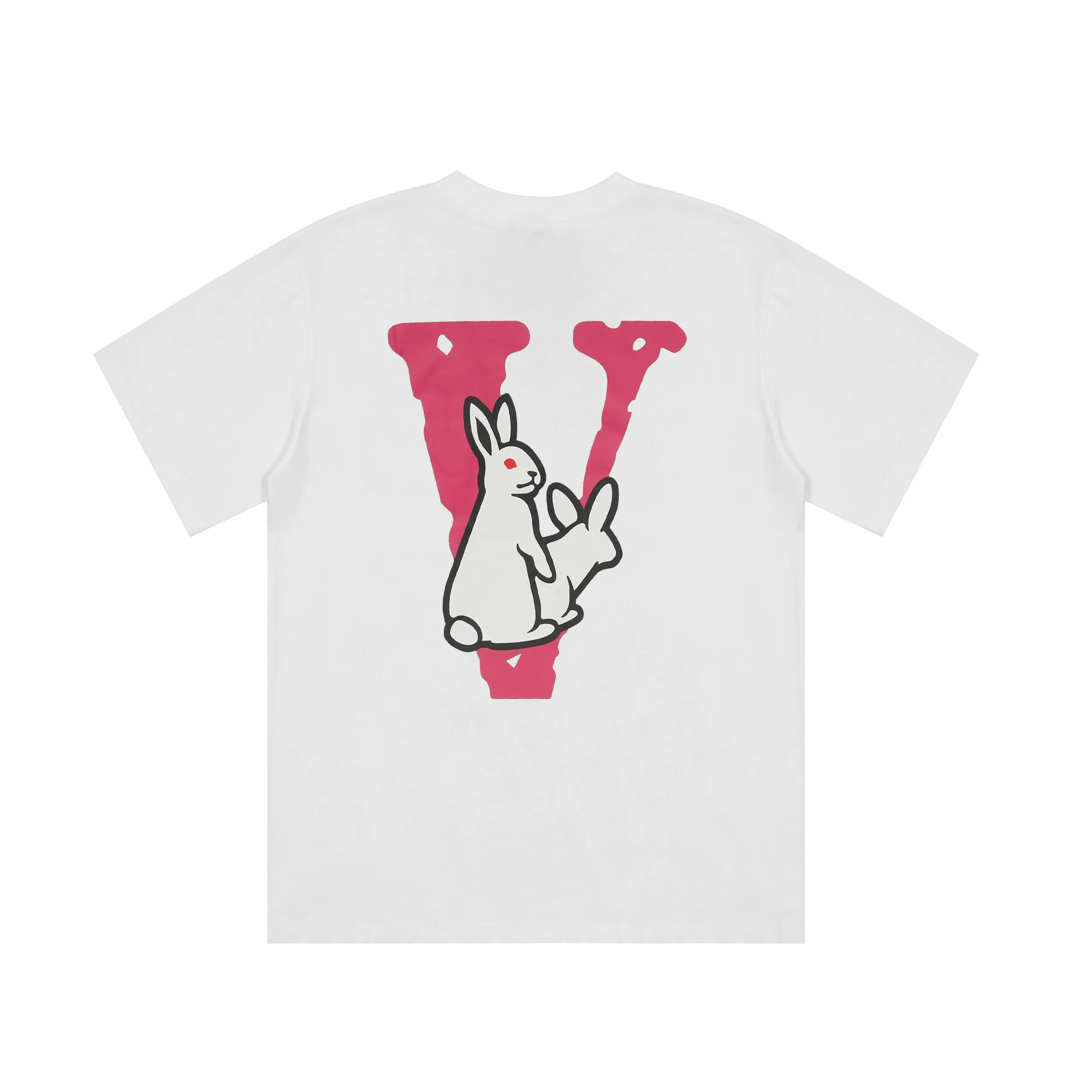 Vlone T-shirt Big "V" Tshirt Men's / Women's Couples Casual Fashion Trend High Street Loose Hip-Hop100% Cotton Printed Round Neck Shirt US Size S-XL 6141