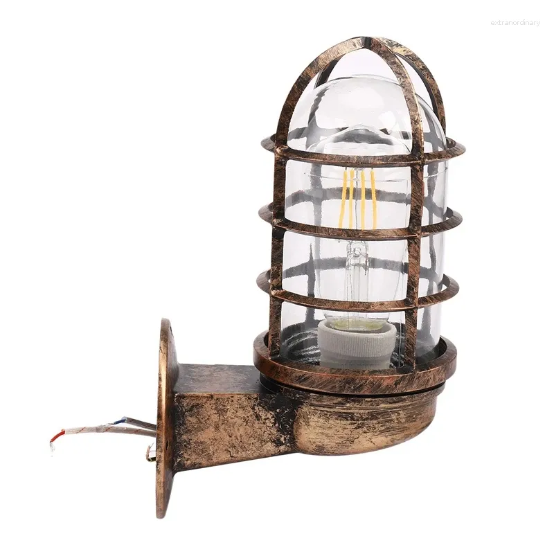 Wall Lamp Old-Fashioned Industrial Unique Lantern Siding Loft Attic Modern Interior Lighting Iron Copper