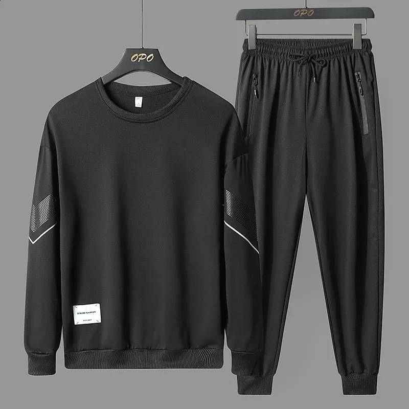 Tracksuit Men Casual Long Sleeve Mens Two Piece Sweatshirtpants Set Hip Hop Fashion Streetwear Autumn Men Set 5xl 240315