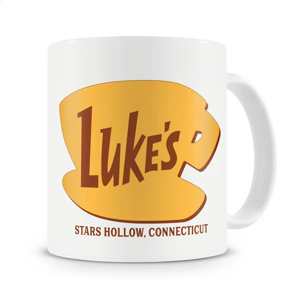 Lukes Lukes Diner Mugs Coffee Mugs Tea Cups Home Decal Friend Gift Milk Mugen Novelty Coffeeware Drinkware Tablewery Teaware 240315