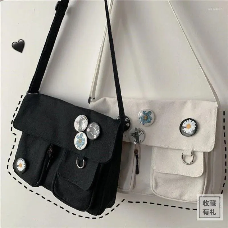 Bolsa simples feminina crossbody sacos bonito casual mochila meninas ombro feminino lona diagonal cruz escola bolsa pacote bolsas