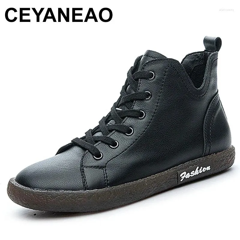 Casual Shoes Top Layer Cowhide Spring 2024 Large Size Cow Tendon Soft Sole Women's Flat Single Shoe Non Slip