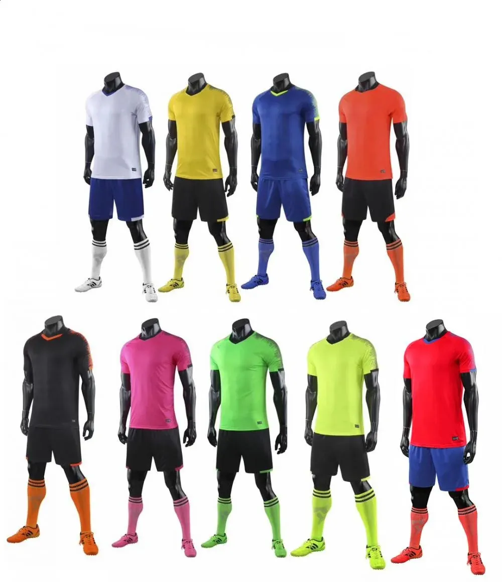 Vuxen fotbollsuniform anpassad fotboll tröja kit män lag träning spårdräkt pojke löst passande kvinnor sportkläder kostym kläder 240306