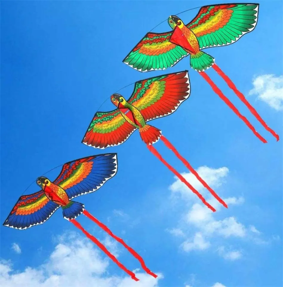 110 cm flacher Adlerdrachen für Kinder, fliegende Vogeldrachen, Windsack, Outdoor-Spielzeug, Garten, Stoffspielzeug für Kinder, Geschenk 2206026346803