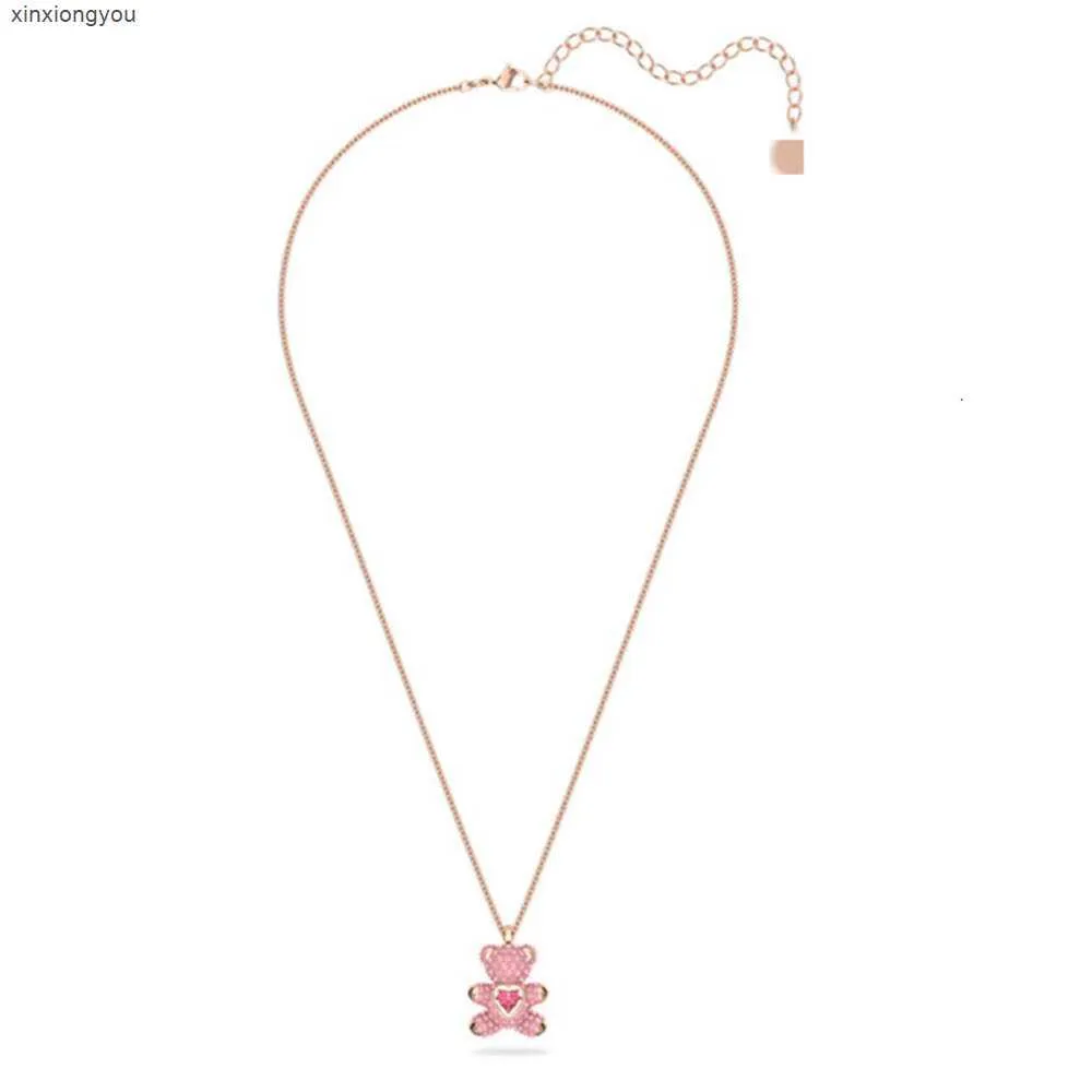 5506 Pendant Necklaces Designer Luxury Fashion Women Heart Shaped Smart Bear Necklace with Dance Swarovski Elemental Crystal Collar Chain