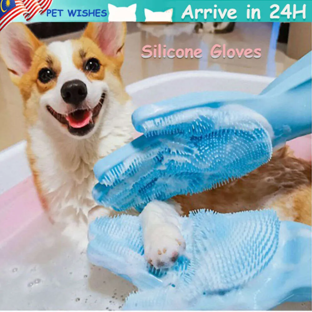 Роскошные дизайнерские перчатки для чистки собак, быстрая доставка, перчатки для ухода за домашними животными, шампунь для купания собак, кошек, перчатки, скруббер, очиститель, средство для удаления волос