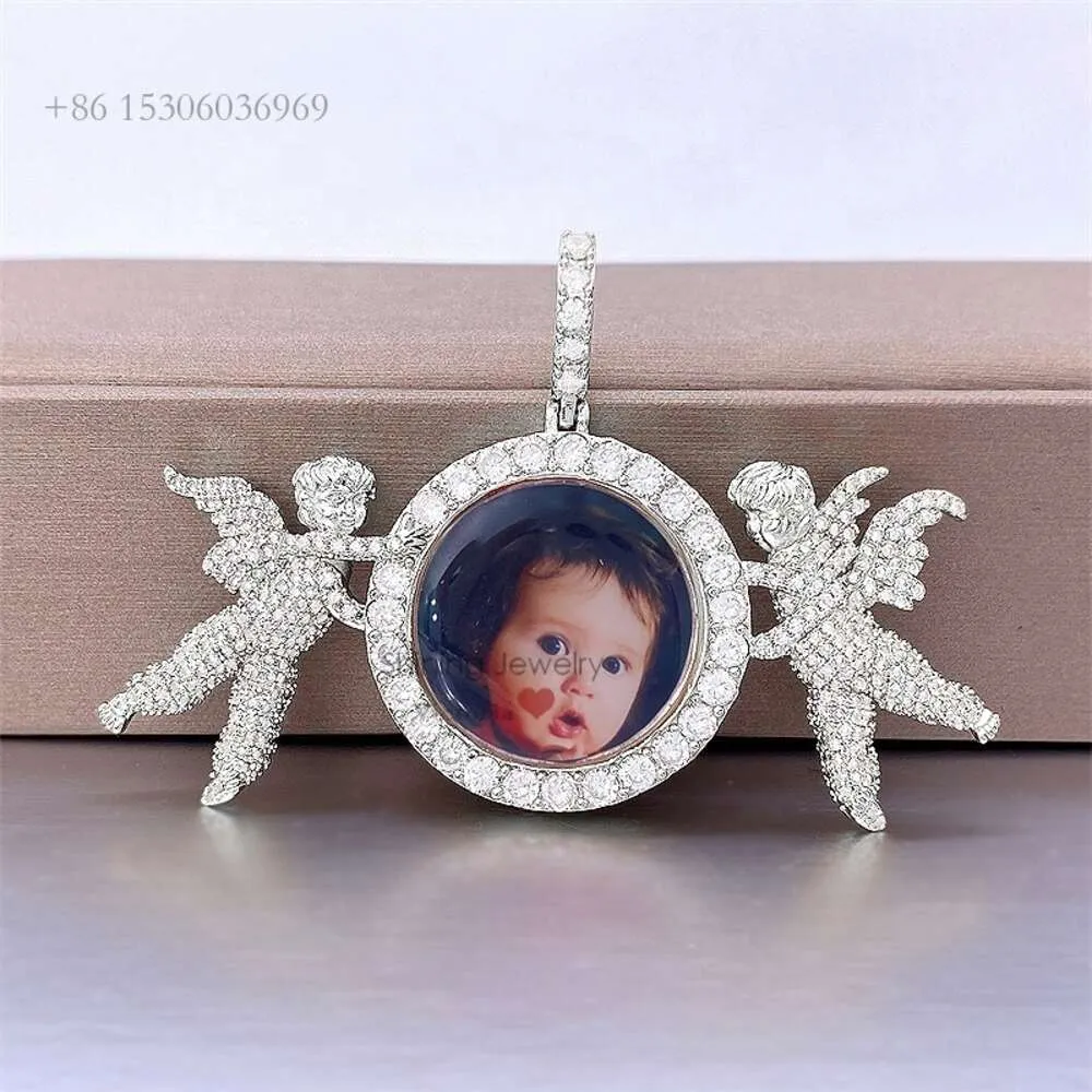 Pendentif Photo personnalisé pour membre de la famille, Hip Hop, glacé, Vvs Moissanite, diamant, offre spéciale