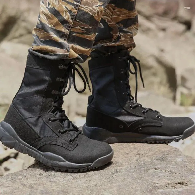 Scarpe da fitness da uomo da combattimento all'aperto stivali militari tattici militari ultraleggeri antiscivolo traspiranti deserto maschile trekking escursionismo sport