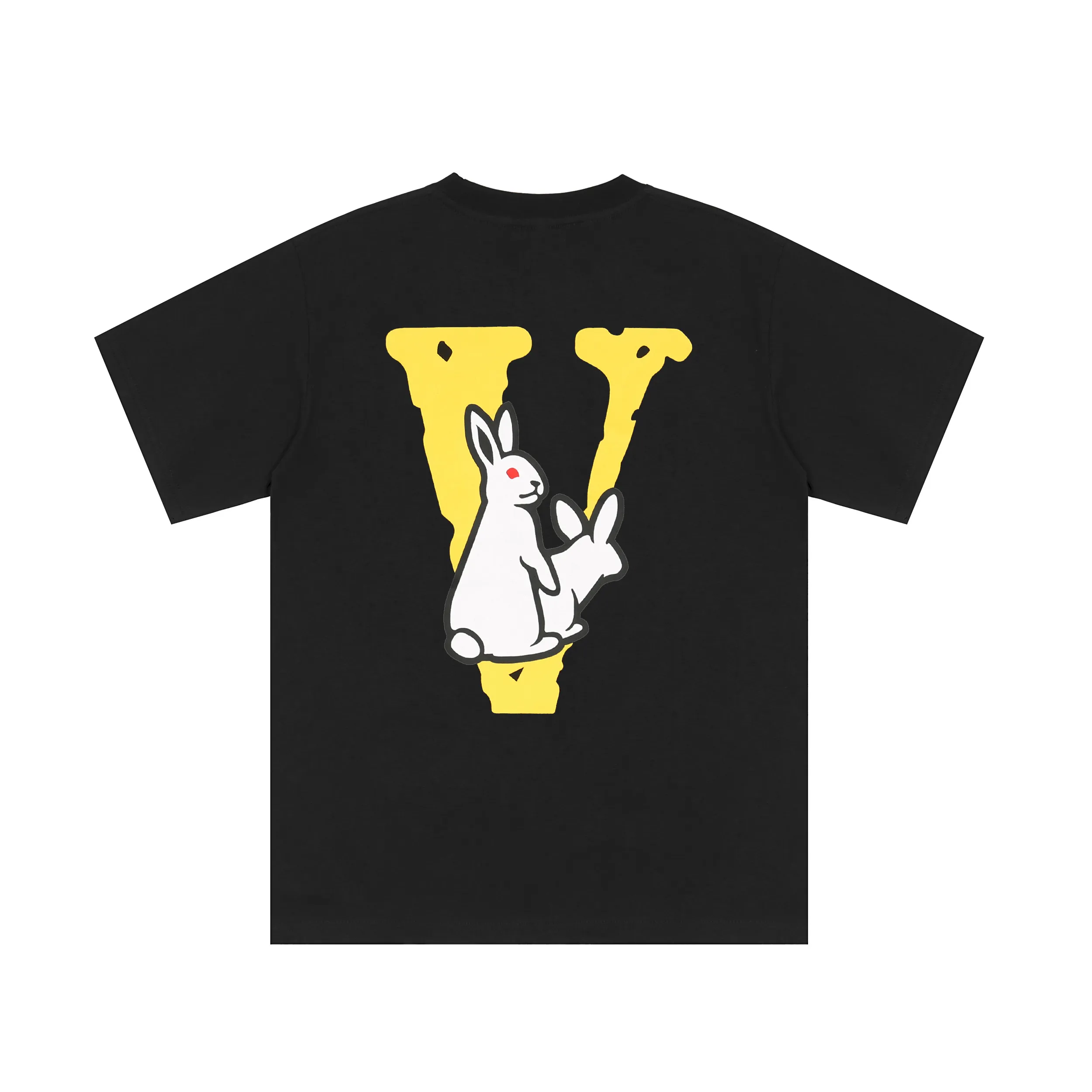VLONE T-shirt Grande "V" Maglietta da uomo / da donna Coppie Casual Tendenza moda High Street Allentata HIP-HOP Camicia girocollo stampata in cotone 100% TAGLIA USA S-XL 61371