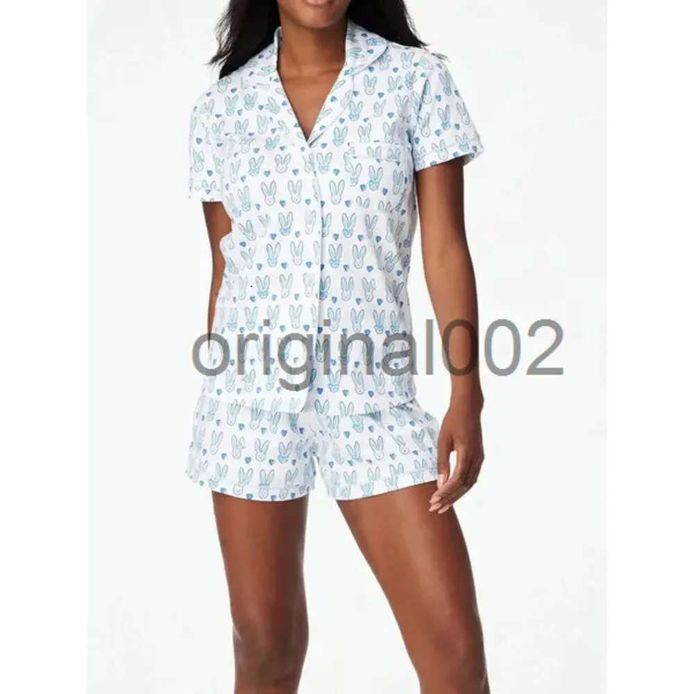 Womens Cute Roller Rabbit Two Piece Pants Pajamas Y2k Monkey Prefabricated Printing 2-piece Pajama Set Short Sleeve Shirt Pj Shorts Set Casual home Wear gh