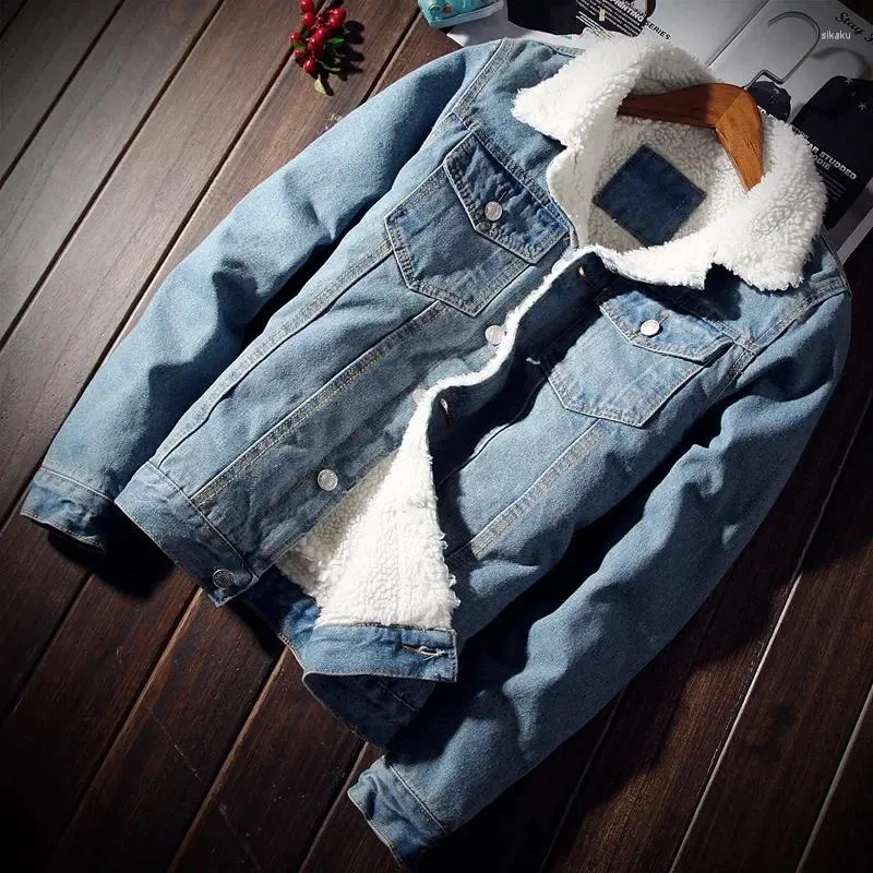 メンズジャケット2024冬のパッド入りジャケット模倣ラムウールユースコットン衣料品コート