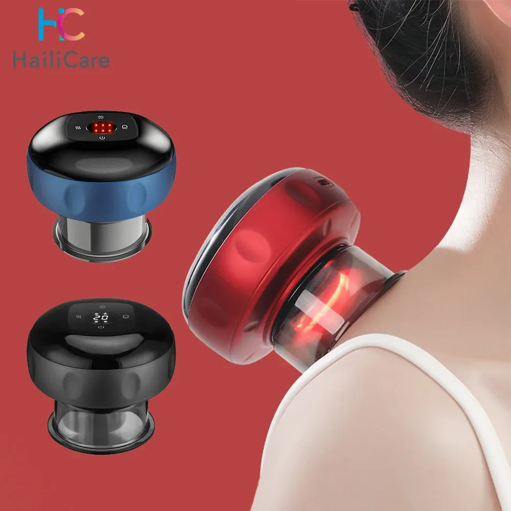 Massager Electric Cupping Therapy Massager with Red Light Therapy Portable Rechargeable Adjustable Cupping Therapy Massage Tool Back Body