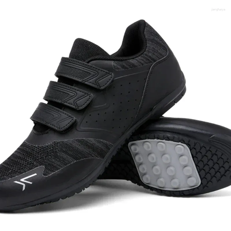 Sapatos de ciclismo casal equitação homem gancho loop bicicleta estrada respirável mulher antiderrapante sola borracha velocidade tênis