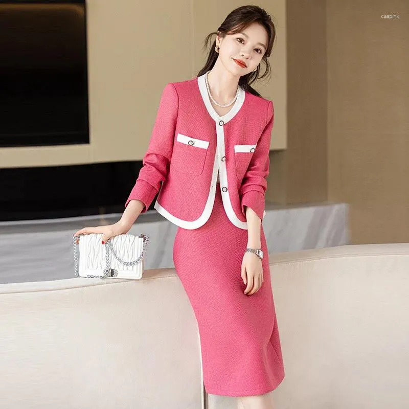 Two Piece Dress Est Spring Summer Formal Uniform Designs Blazers Suits For Women Professional Ladies Office With Skirt And Jackets Coat