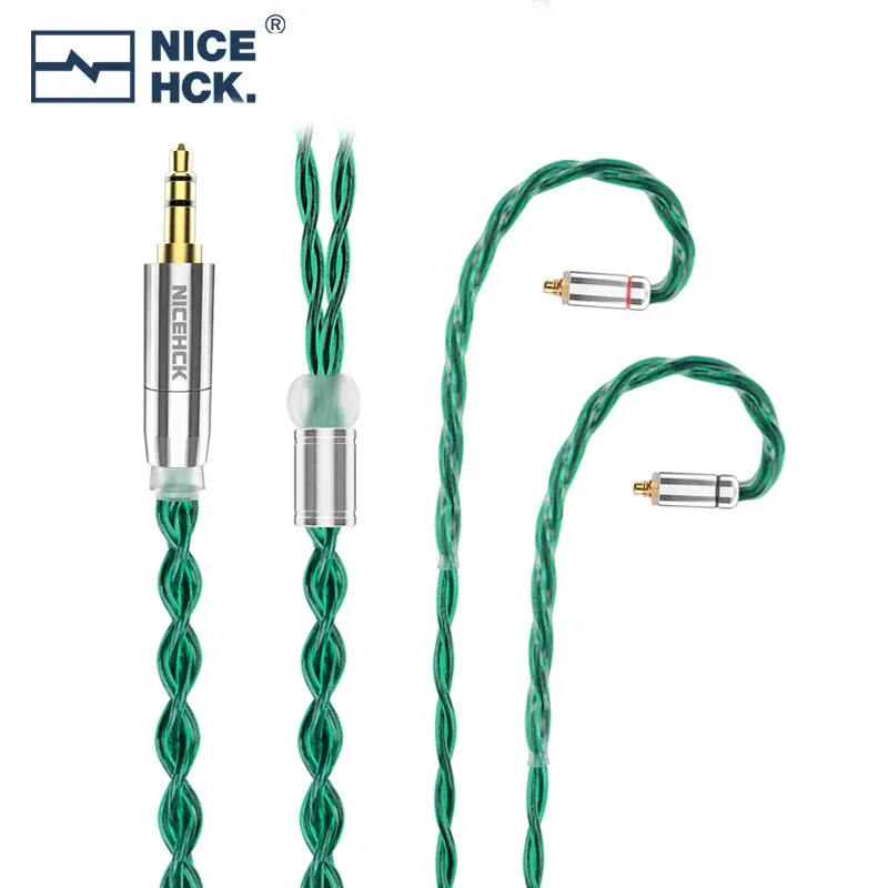 アクセサリーNICEHCK GREENJELLYヘッドセットワイヤーグラフェンハイブリッド5N OCC交換ケーブル3.5/2.5/4.4mm MMCX/0.78mm/QDC 2PIN CA24 LOFTY FD7 KATO