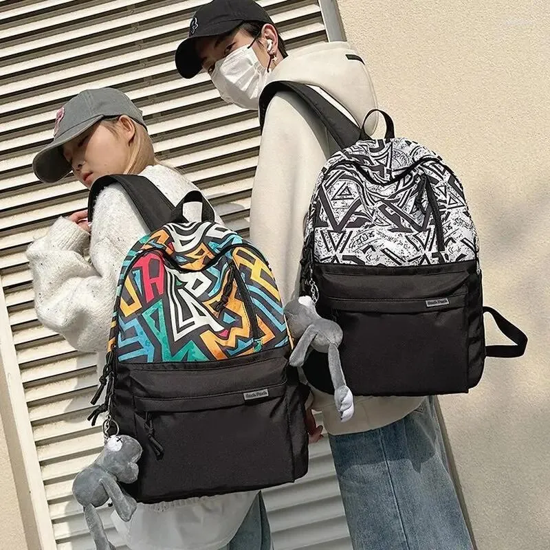 Рюкзак Модный мужской большой вместительности, школьный рюкзак для средней школы, женский школьный молодежный дорожный рюкзак для ноутбука