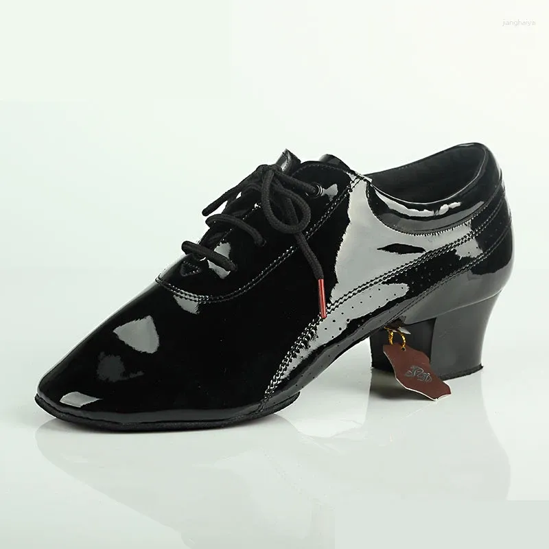 Zapatos de baile salón Latino cuero genuino profesor Jazz aeróbic baile zapatillas cupones BD 424