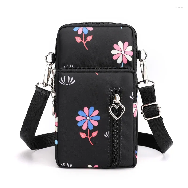 Bolsas de ombro pequenas mulheres de nylon celular mini feminino r bolsa senhora carteira crossbody saco esportes bolsos