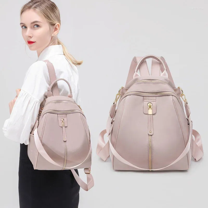 Mochilas escolares para mujer, morrales escolares pequeños de color rosa para niña, Bolsa de viaje de ocio de alta apariencia, mochila bonita de dos hombros 2024