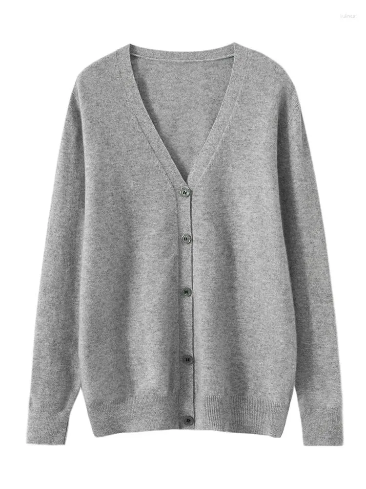 Pulls pour hommes Cardigan à col en V Smart Pull décontracté Pull en laine mérinos de haute qualité Manteau de confort doux Printemps Automne Style coréen