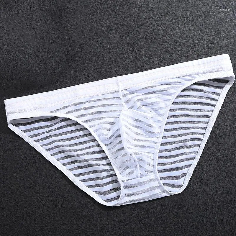 Mutande da uomo Boxer trasparenti ultrasottili sexy Calzoncillos U Custodia convessa Intimo Mutandine a vita bassa Lingerie