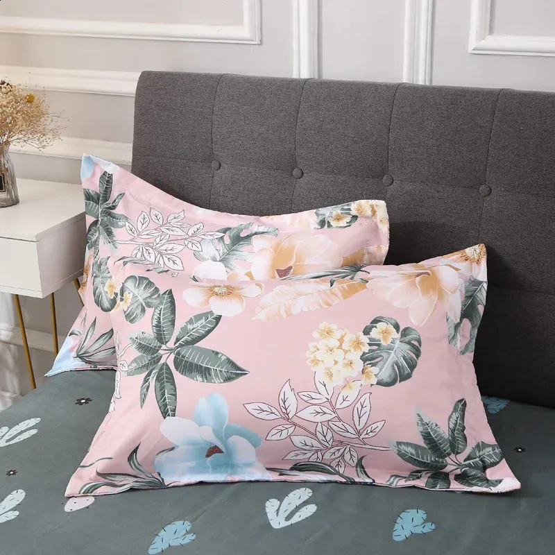 Literie housse de couette avec fermeture à glissière motif Floral doux microfibre couette enveloppe taie d'oreiller 230308