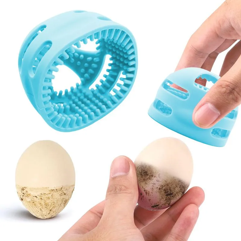 Multifunktionellt silikonägg Rengöringsborste Flexibla verktyg Egg Scrubber Easy Clean Kitchen Accessories Gadgets