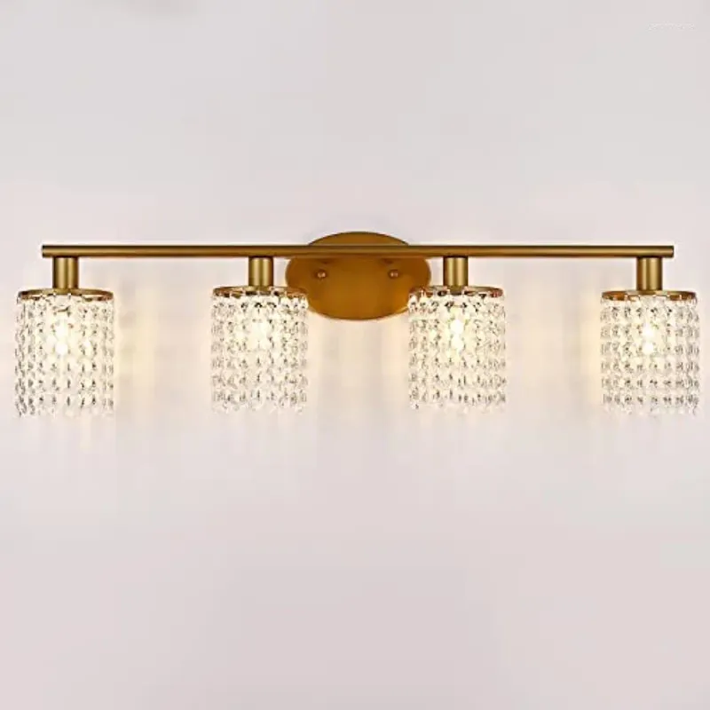 Candelabros de baño, iluminación de tocador, candelabro de cristal, lámparas doradas para sala de estar