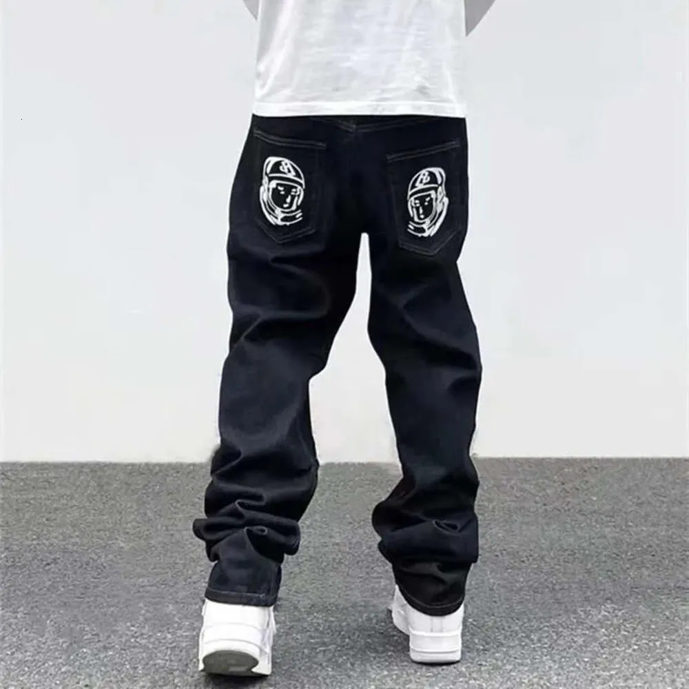 Mens Jeans Ropa Dog Print Streetwear Hommes Hip Hop Baggy Pantalon Y2k Vêtements Droit Lâche Goth Denim Pantalon Pantalones Vaquerosmens Winter01 550