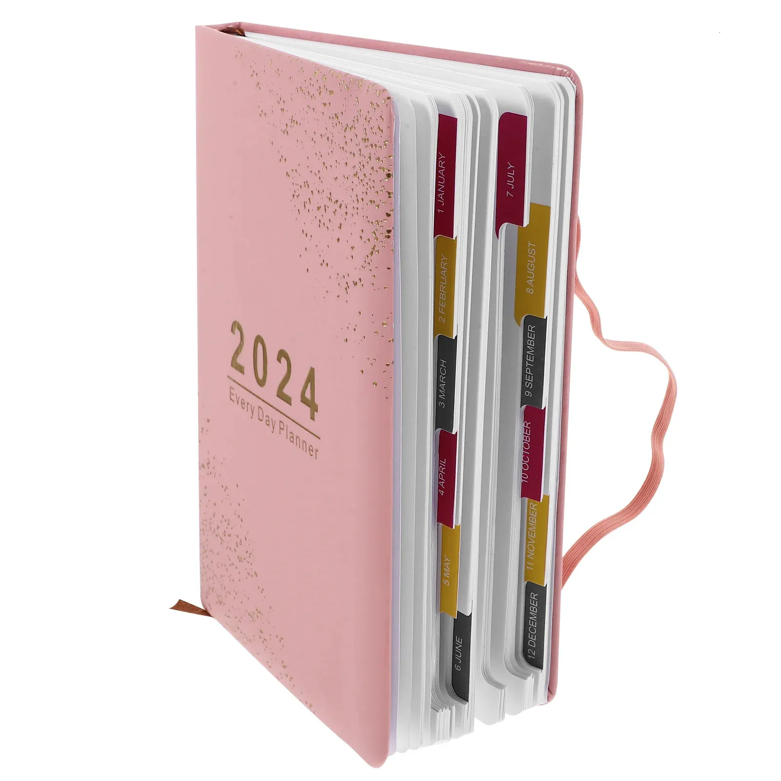 2024 Agenda Book Schedet Notebooks Daily Planner Monthly Notepad Studenter Årliga avdelare 240311