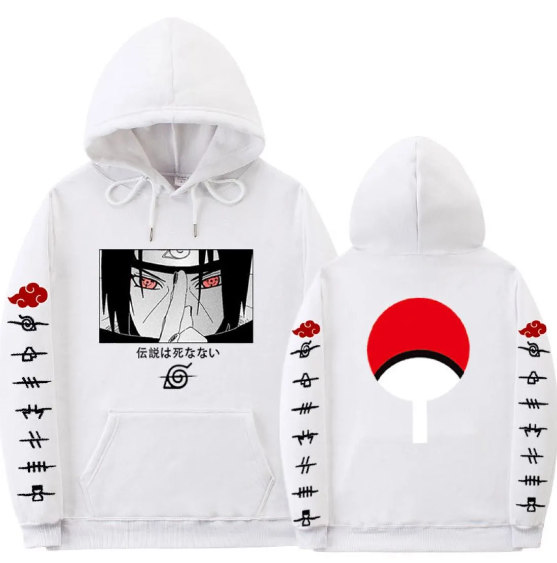 Nowa z kapturem anime streetwear para zimowa moda luźna uchiha itachi bluzy bluza unisex bluza bluza men kobiet Womens3511868