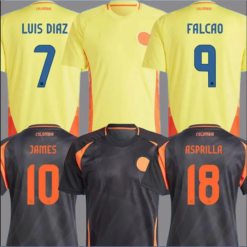 2024 Colombia Away Soccer Jerseys Copa America #7 LUIS DIAZ FALCAO JAMES Home 24 25 Colombia Football Shirt 2025 CUADRADO Men Kids Kit