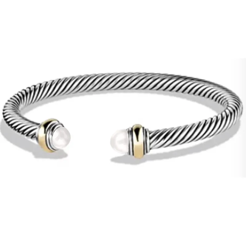 DY Twisted Bracelet Classic Luxury Bracelet Specially Designed for Female Designers Jewelry Bracelet Two tone Womens Titanium Steel Cable Bracelet Lover Bracelet