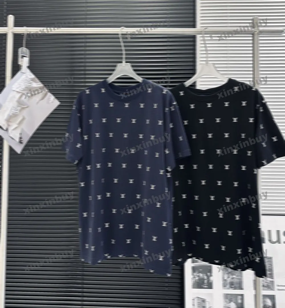 xinxinbuy Men designer Tee t shirt 2024 Italy Paris Letter printing short sleeve cotton women gray black white red XS-XL
