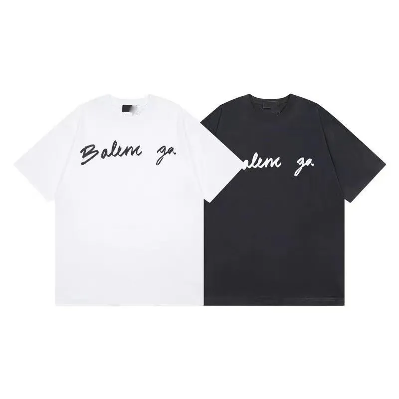 Mens t shirt designer t shirts summer fashion simplesolid black letter printing Tshirts couple top white men shirt casual loose women tees