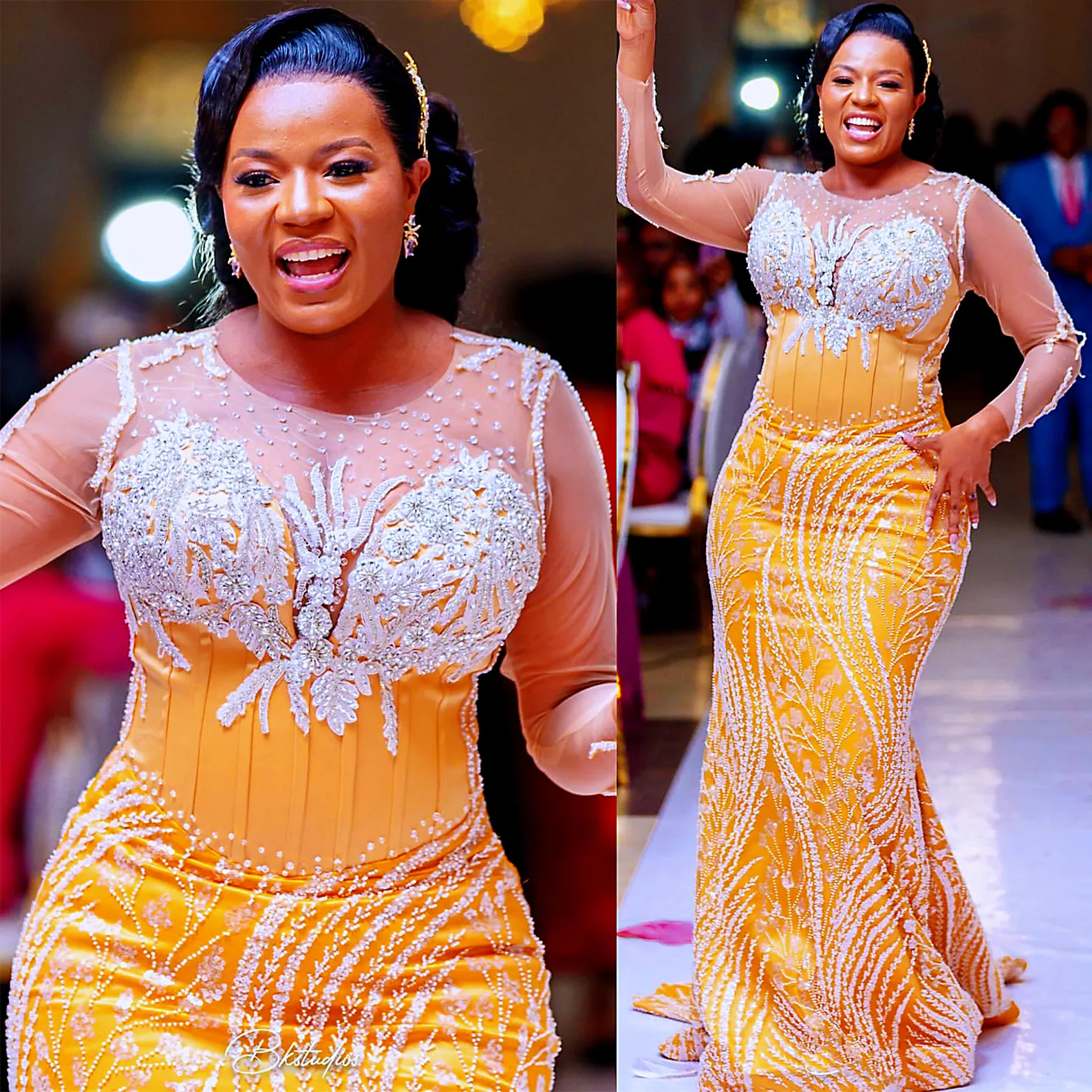 Yellow Mermaid Bridesmaid Dress with Lace, Beads & Crystals for Weddings, Events & Parties from Dhgate Prom Dresses - price 316.59 Yellow Mermaid Bridesmaid Dress with Lace, Beads & Crystals for Weddings, Events & Parties from Dhgate Prom Dresses - price 316.59