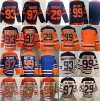 2022 Reverse Retro Ice Hockey Connor McDavid Jerseys Wayne Gretzky Leon Draisaitl Ryan NugentHopkins Blank Stitch Good Team Blue hockey jerseys